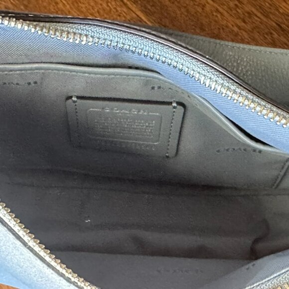 Coach | Sutton Pebbled Blue Leather Handbag Crossbody Shoulder Bag - Picture 7 of 11